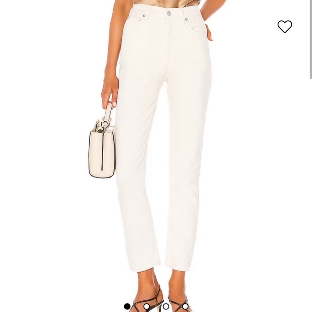 Agolde Remy Jean High Rise Straight Leg White Jean Sz 28